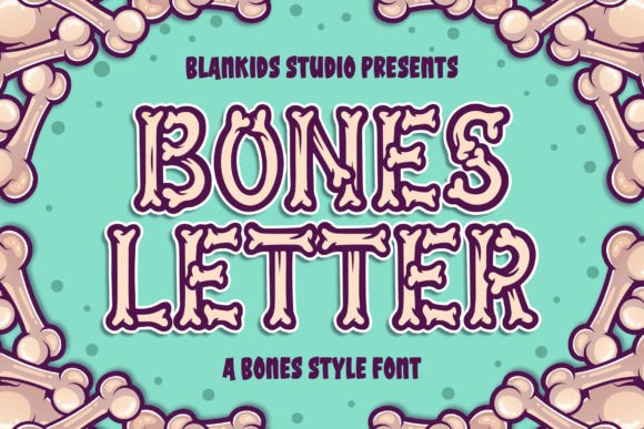 Bones Letter Font for Halloween Branding