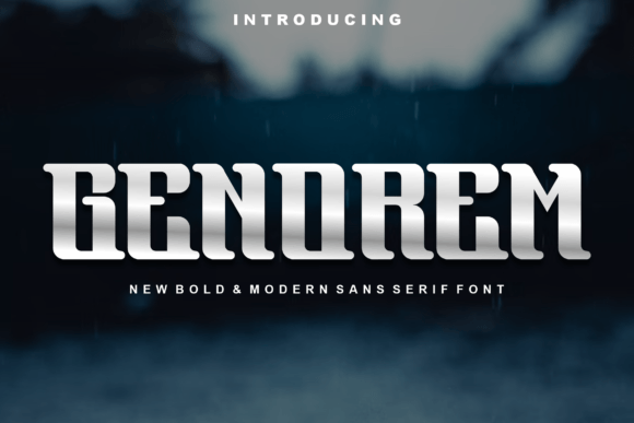 Genorem: A Modern Display Font