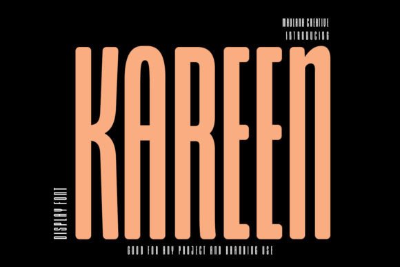 Kareen: A Modern Display Font for Web Design