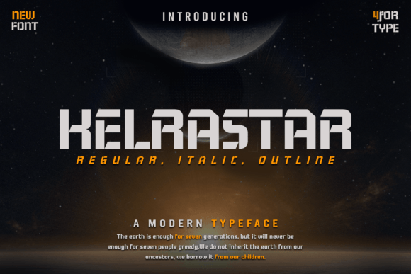 Kelrastar: A Modern Display Font for Digital Impact