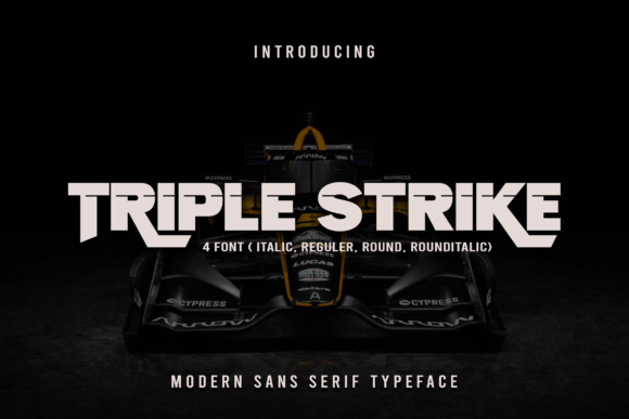Triple Strike Font for Bold Design